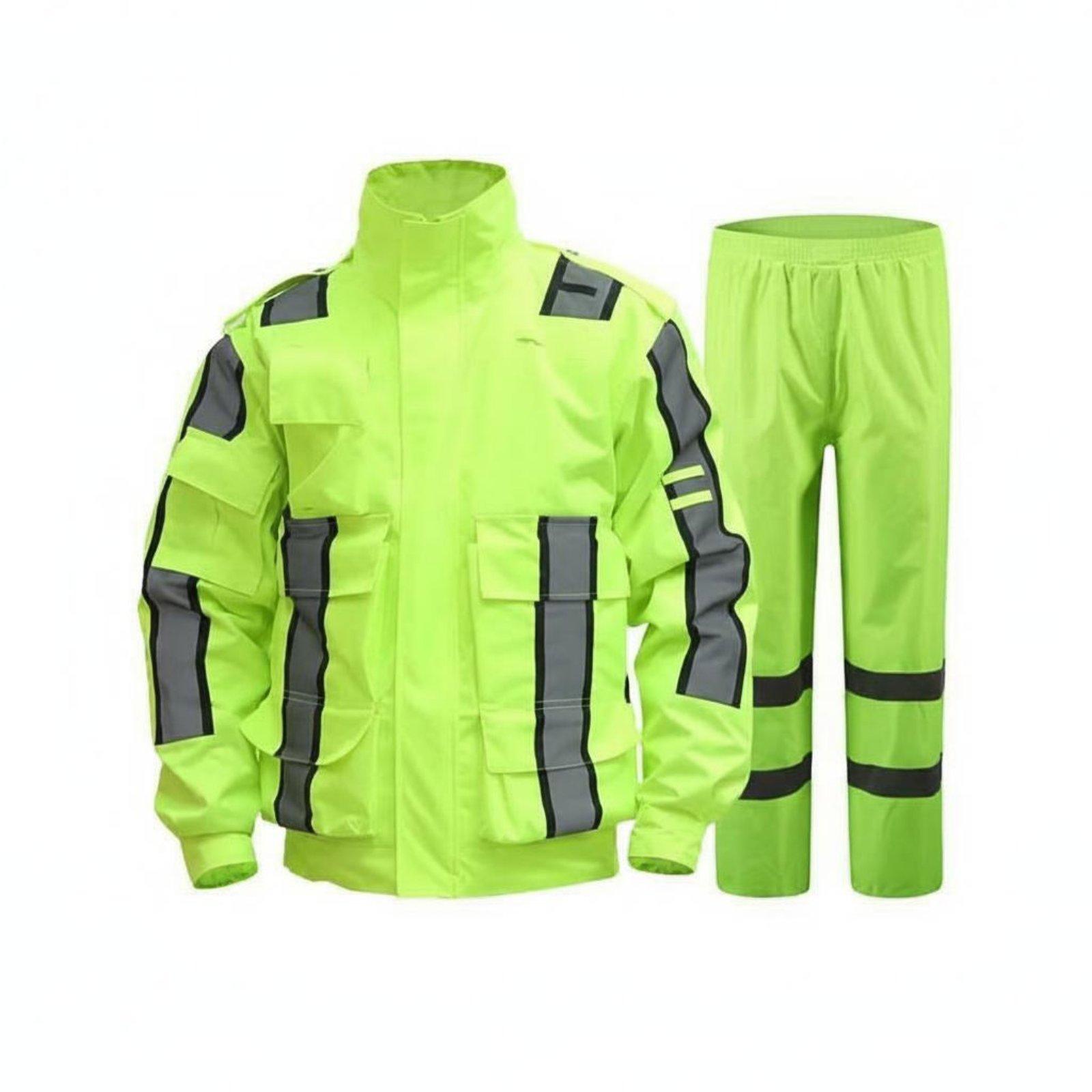 Motorcycle Gear Jacket And Pants - Hoge zichtbaarheid reflecterend regenpak, waterdichte motorregenjas