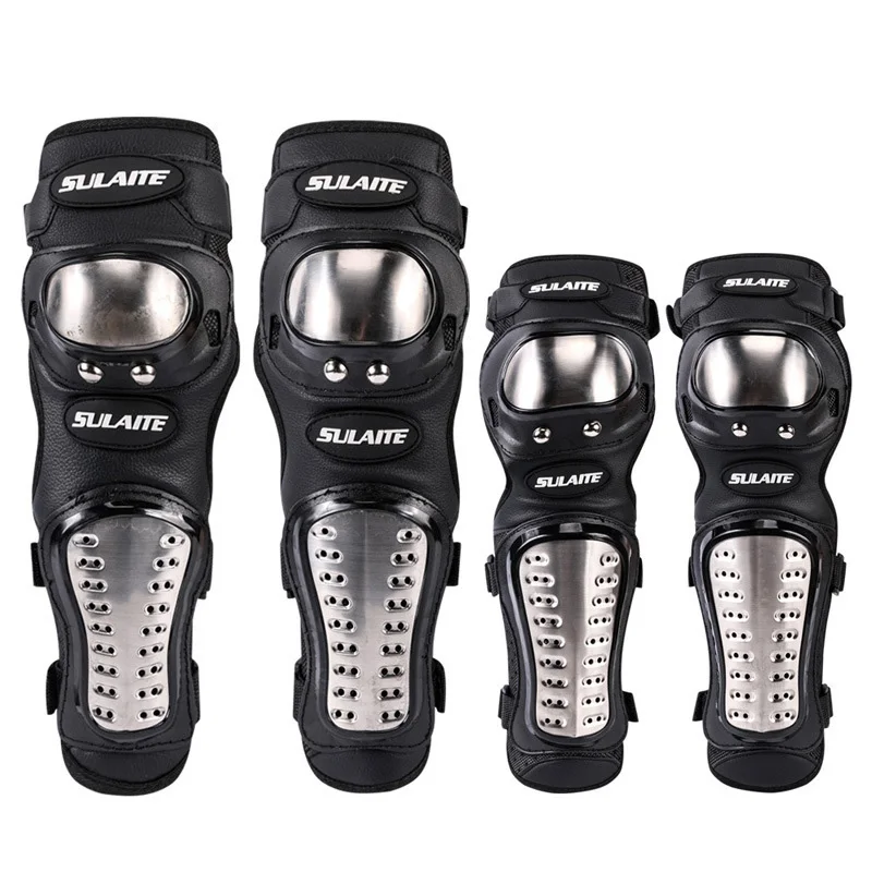 Motorcycle Gear Sale - 4 stks/set motorfiets kniebeschermer roestvrij staal