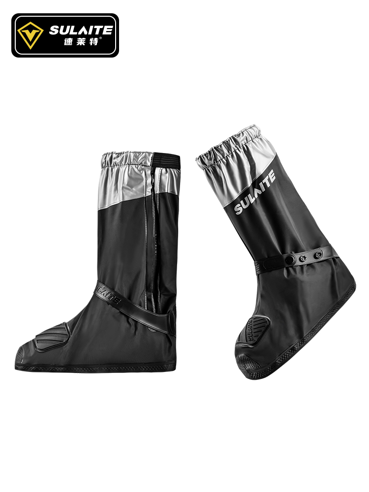 Motorcycle Gear Women - Sulaite Motorfiets Regenlaarzen Waterdichte Schoenovertrek Reflecterende