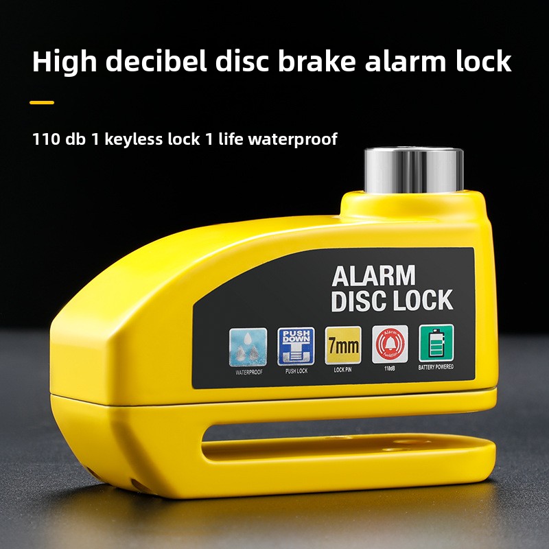 Disc Lock Brake - Fietsschijfremslot Alarm, elektrisch fietsslot, motorfiets remschijf