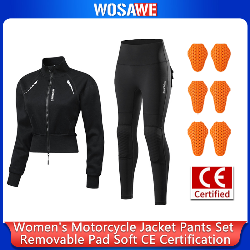 Motorcycle Gear Jacket And Pants - WOSAWE Dames Motorpak Herfst Winter Warme