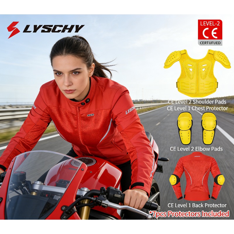 Motorcycle Gear Jacket Women - Dames motorjas van mesh, zomer, ademend,