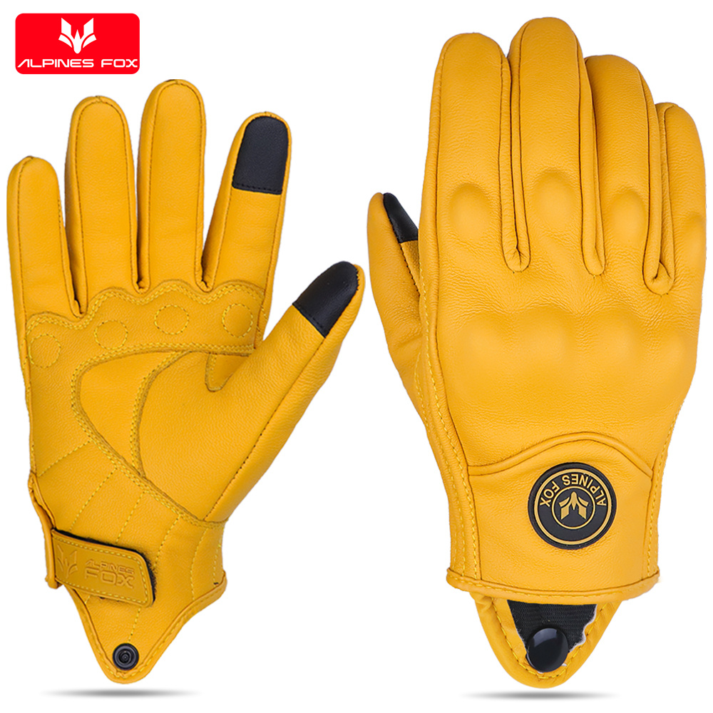 Vintage motorfiets leren hands - Motorcycle Gear Fox recensie en prijs
