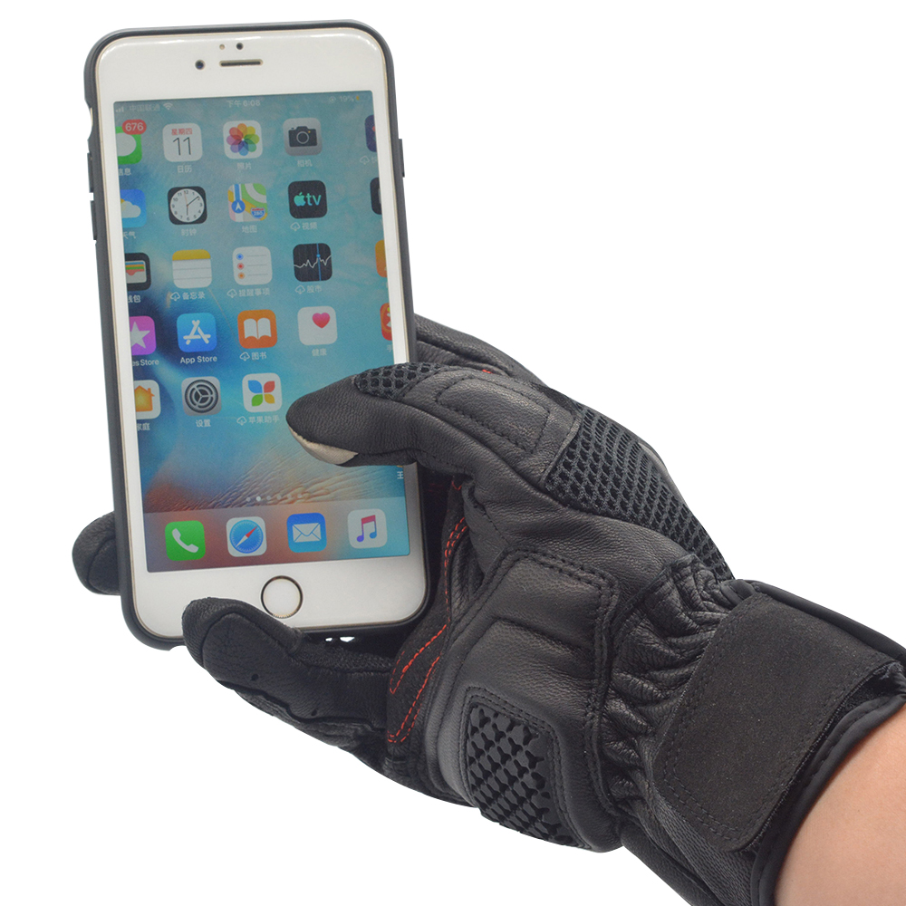 Leren motorhandschoenen Zwart  - Motorcycle Gear Clearance recensie en prijs