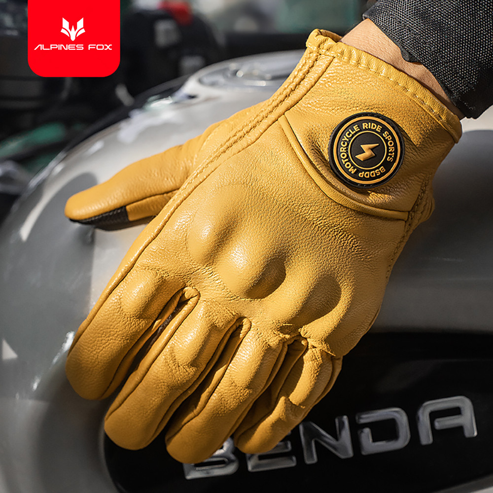 Retro lederen motorhandschoene - Motorcycle Gear Fox recensie en prijs