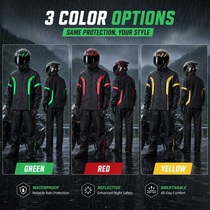 Motorregenpak waterdichte jas  - Motorcycle Gear Jacket And Pants recensie en prijs